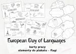 European Day of Languages karty pracy/ elementy do plakatu - flagi