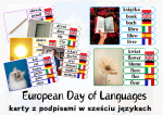 European Day of Languages Karty z podpisami w sześciu językach 
